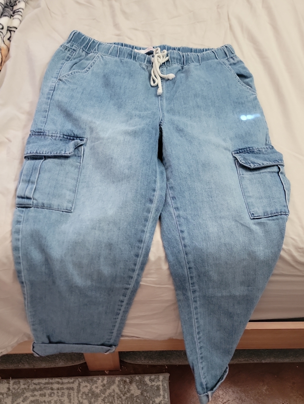 *Light Blue Cargo Jogger Jeans